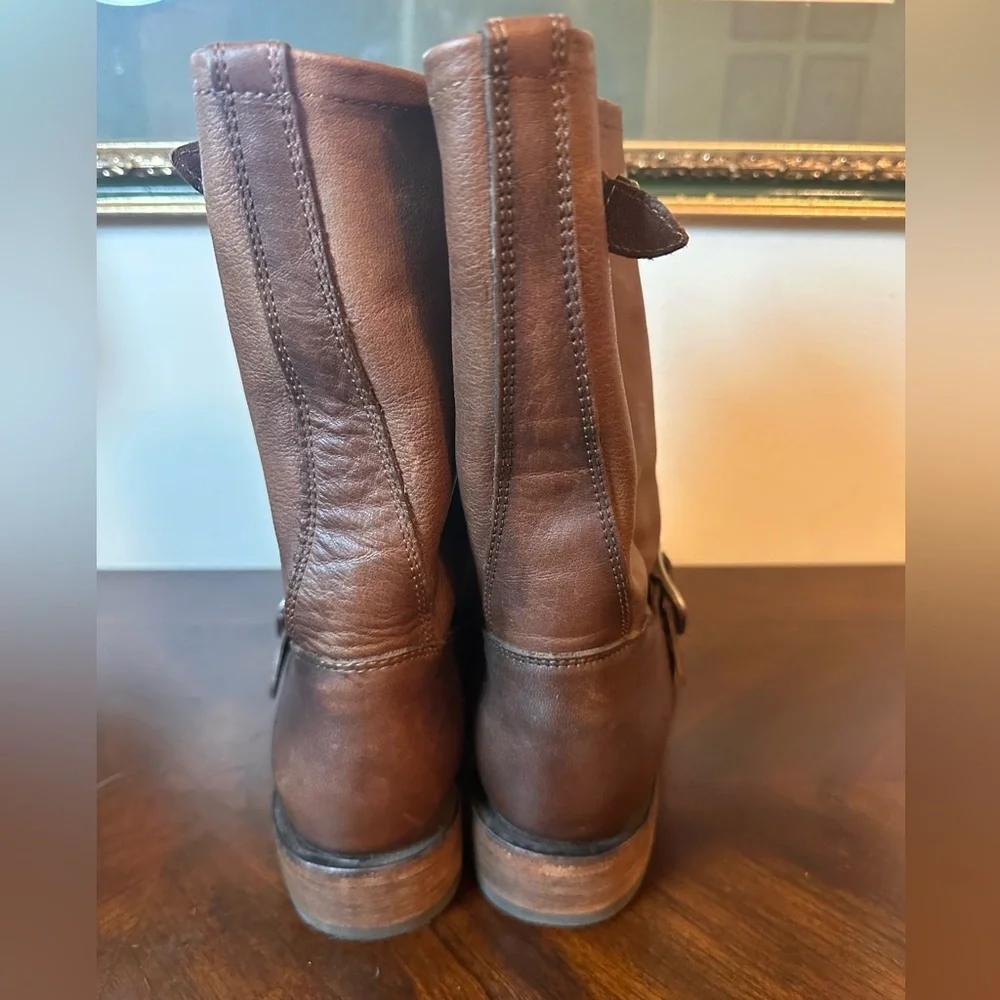 Frye Veronica Flex Women's Leather Bootie Brown Size 9.5 - Picture 4 of 9